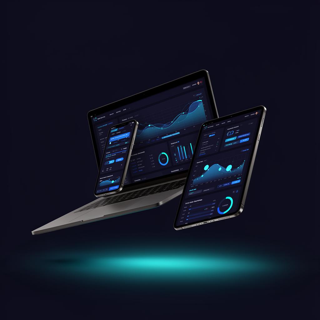 Mockup dashboard portfolio Narada Komunikasi